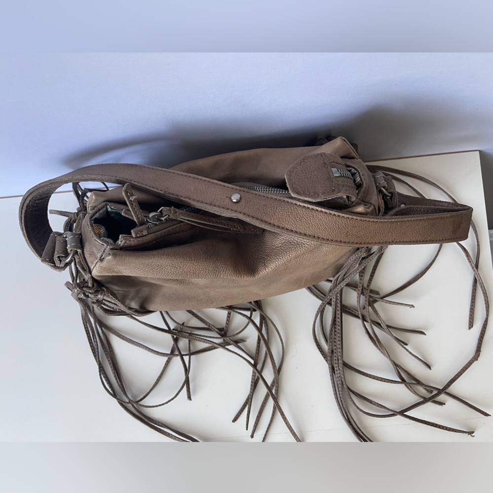 Liebskind Berlin Sapporo Leather Tassel Bag Rhino Brown - Picture 9 of 13